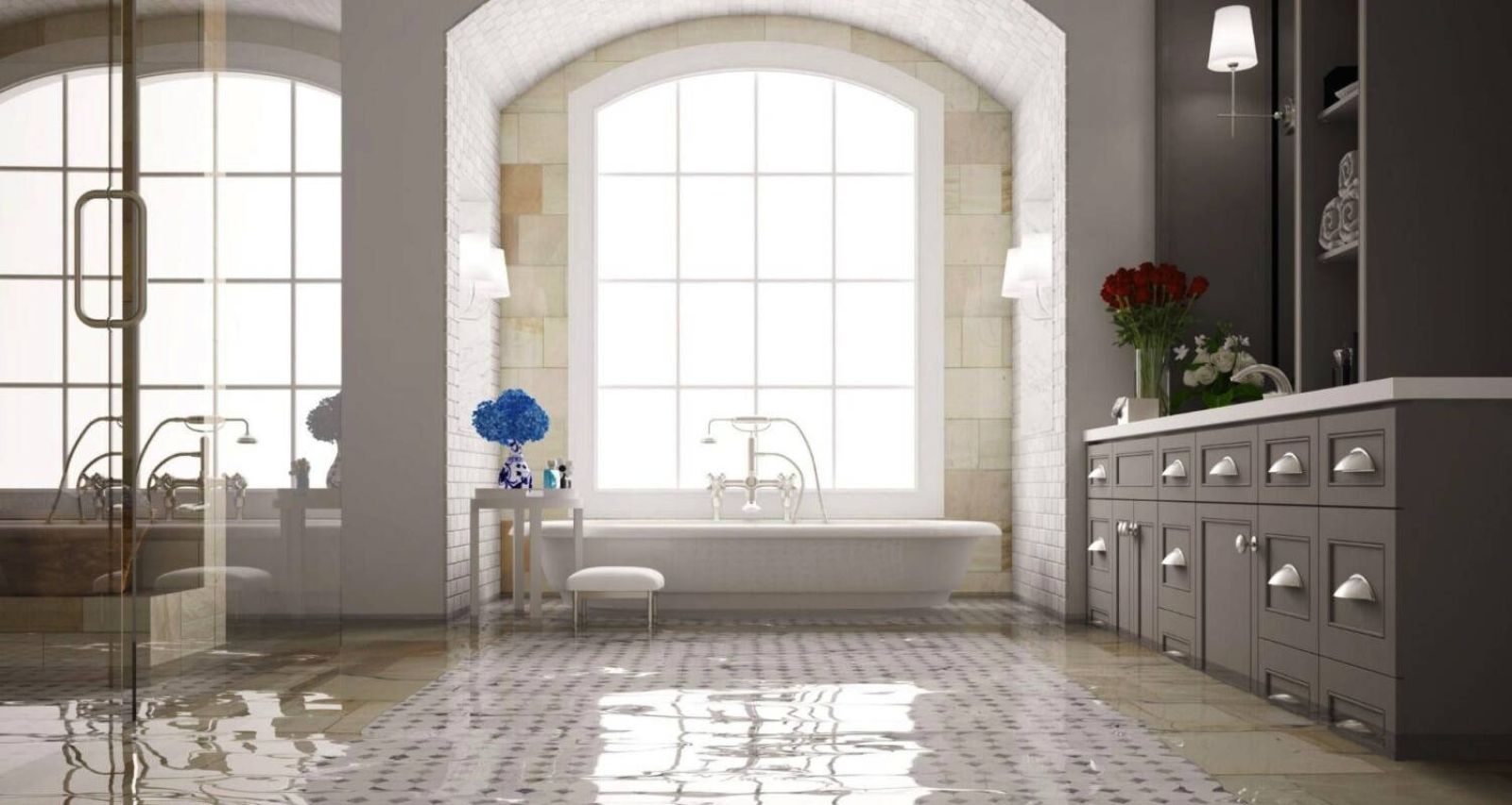 water flooding floor