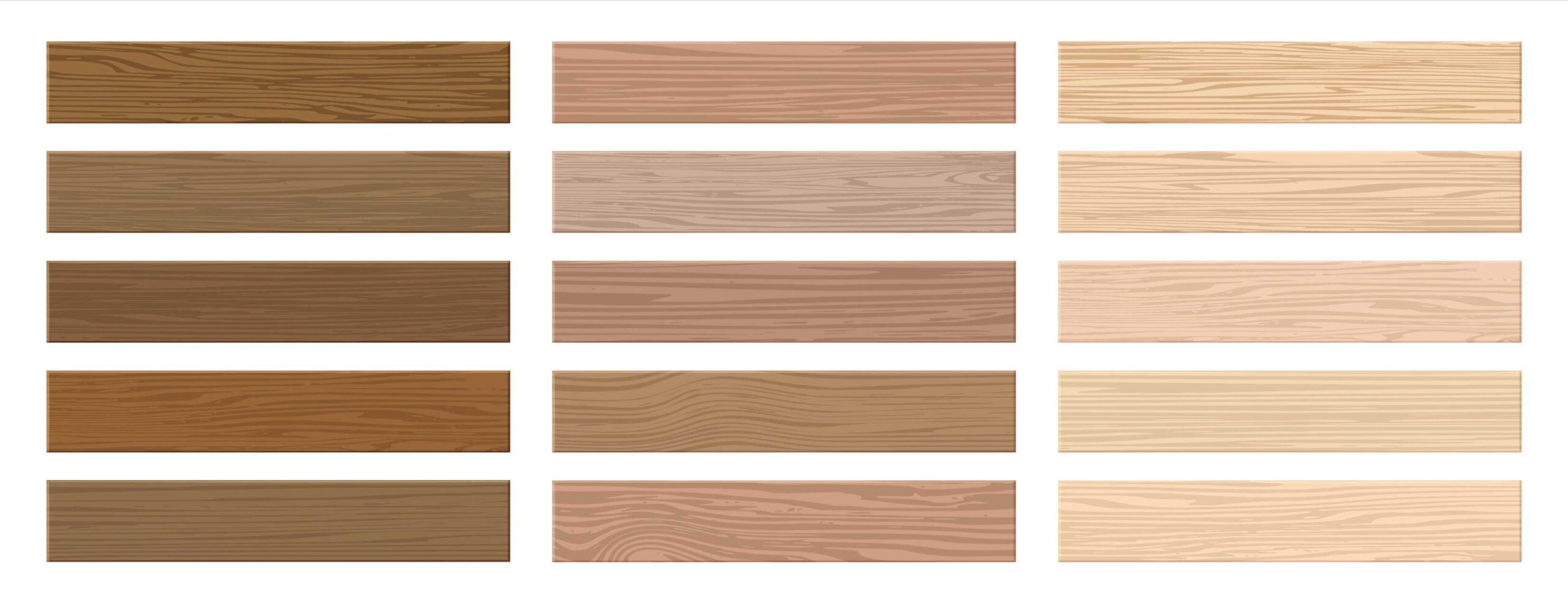 Hardwood flooring samples.
